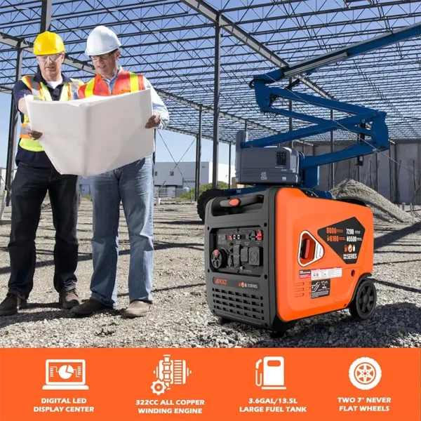 AIVOLT 8000 Watts Dual Fuel Portable Inverter Generator - Image 3