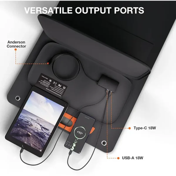 AIVOLT Foldable Solar Panel 100W for Portable Power Stations VP350/VP800/VP1800 Solar Generator - Image 2