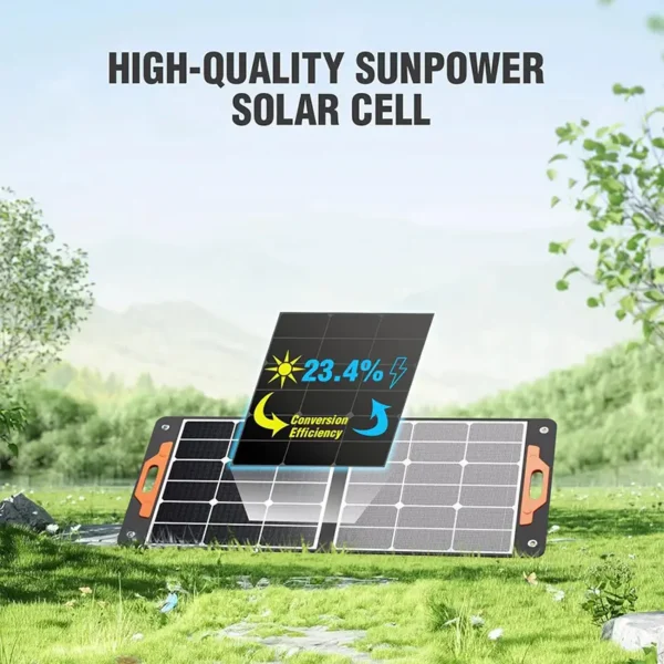 AIVOLT Foldable Solar Panel 100W for Portable Power Stations VP350/VP800/VP1800 Solar Generator - Image 3