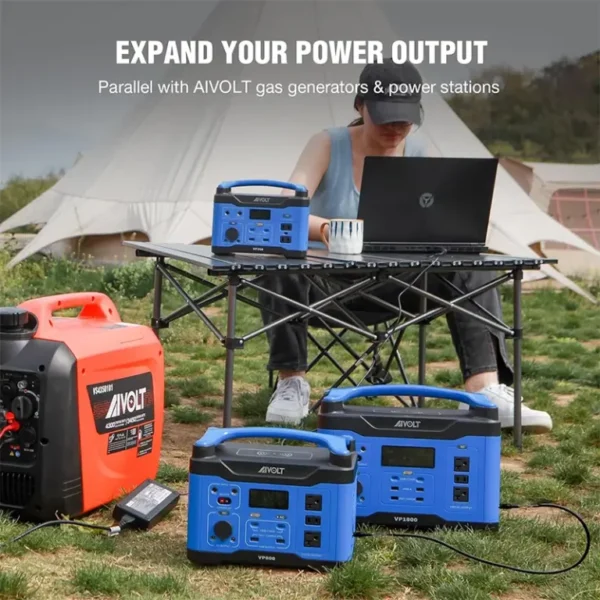 AIVOLT Portable Power Station 800W Solar Powered Generator 892Wh - Image 4