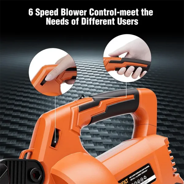 AIVOLT Cordless Leaf Blower Vacuum – 40v Leaf Vacuum 600CFM 150MPH - Image 2